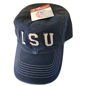 LSU Louisiana State University  College Tigers Strapback Adjustable Hat Cap Navy